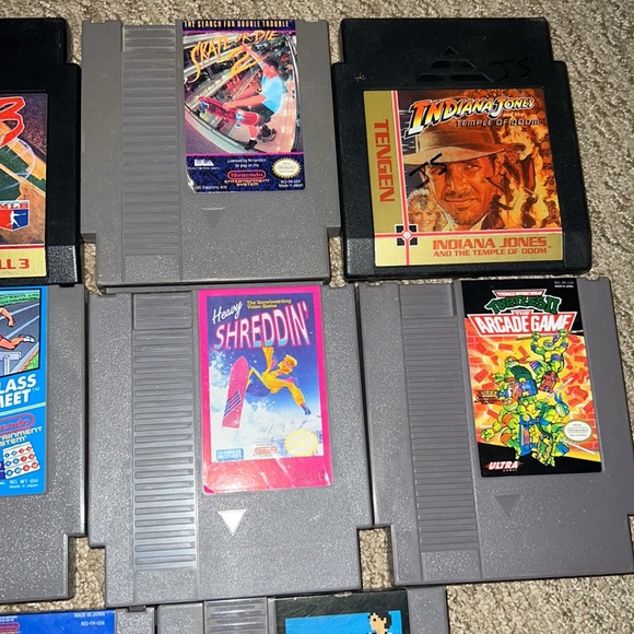 NES Game Lot Super Mario Duck Hunt Indiana Jones Kung Fu RBI 3 More Games - Picture 3 of 7